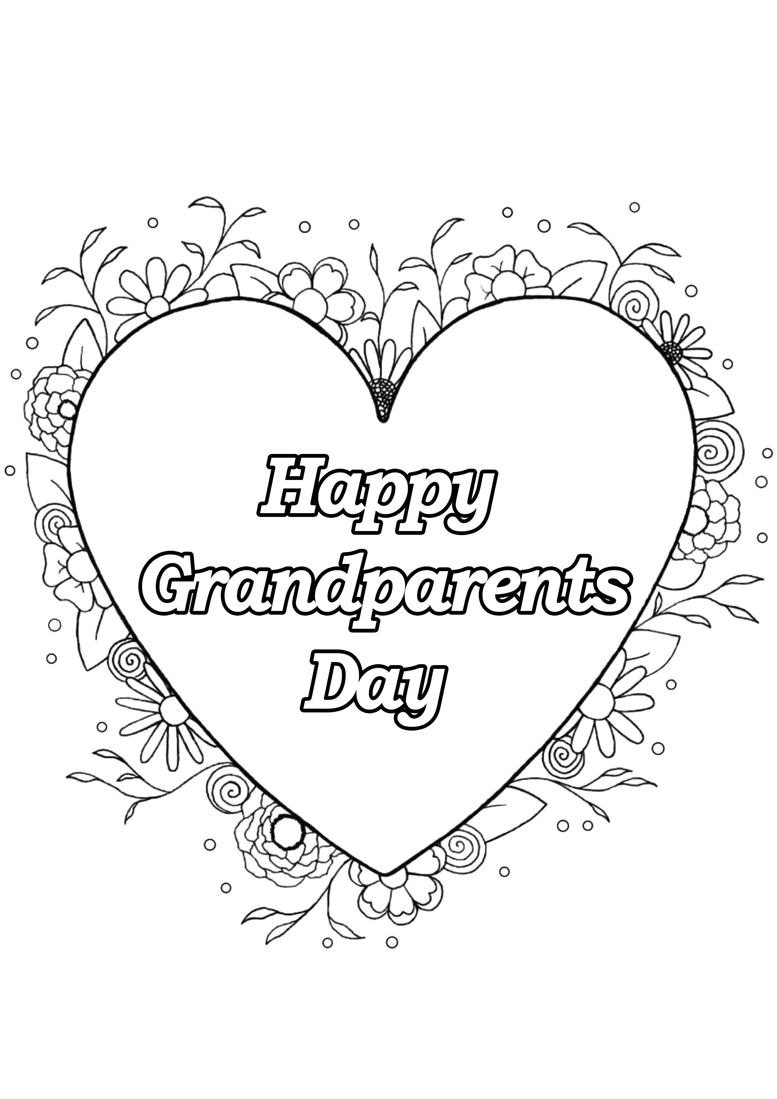 Heart Grandparents Day Love
