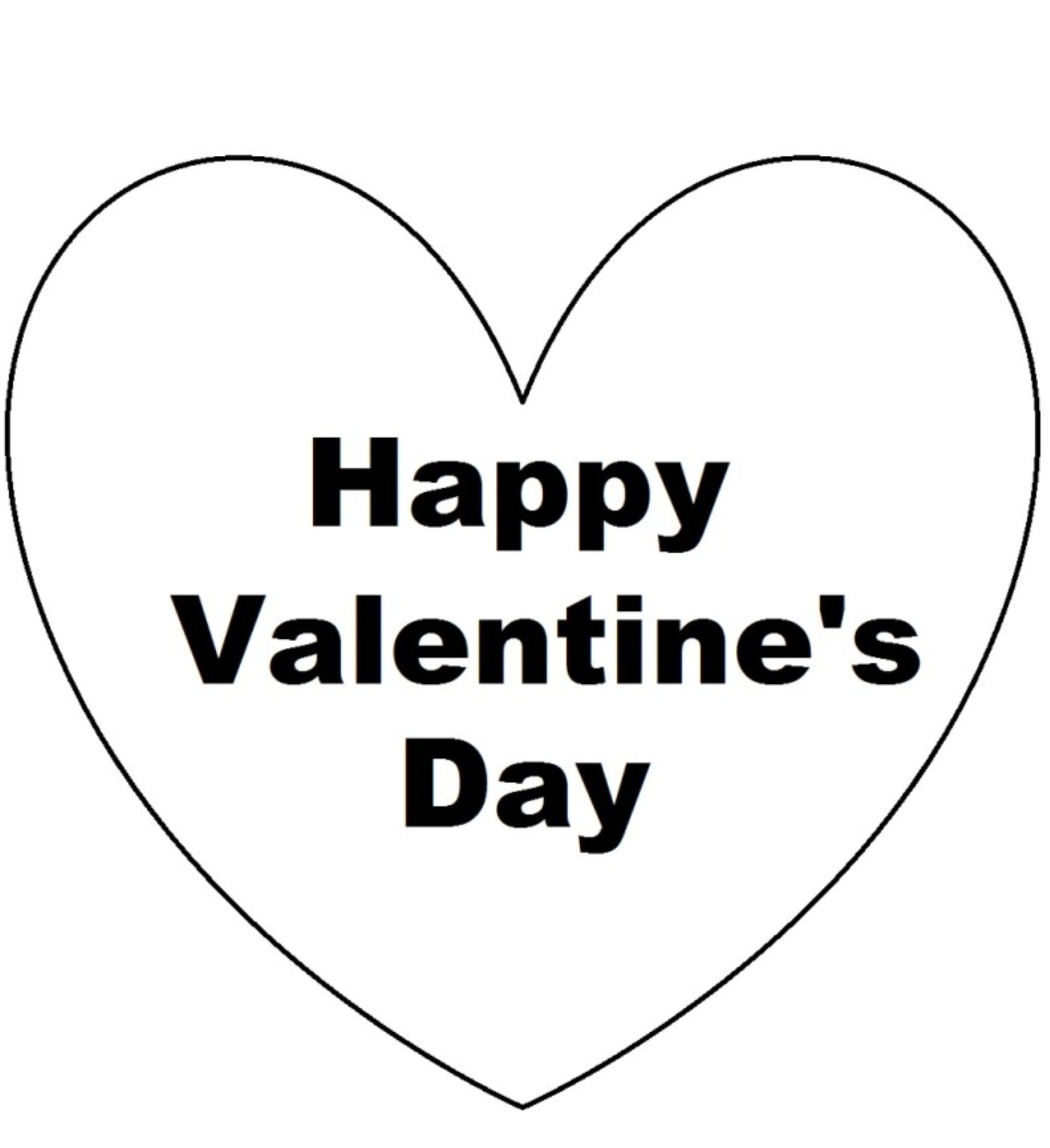 Heart Of Happy Valentines Day Coloring Pages   Coloring Cool