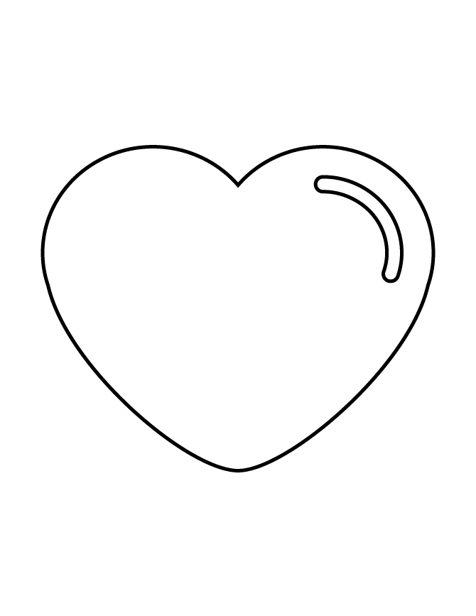 Heart Shape Valentines Day Coloring Page