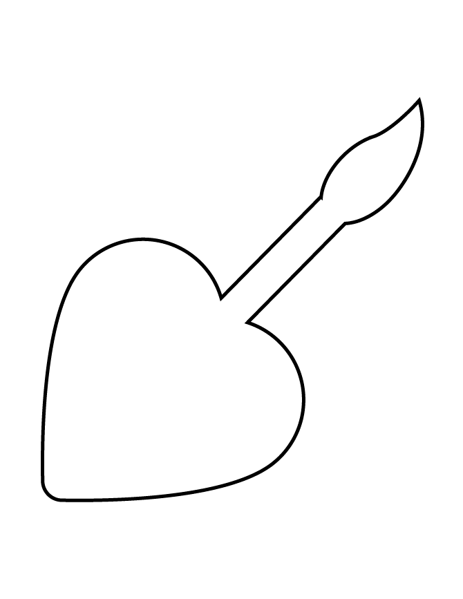 Heart Shaped Guitar Stencil