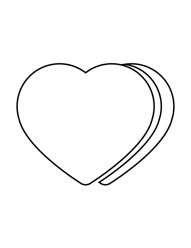 Hearts Stencil 9 Coloring Page