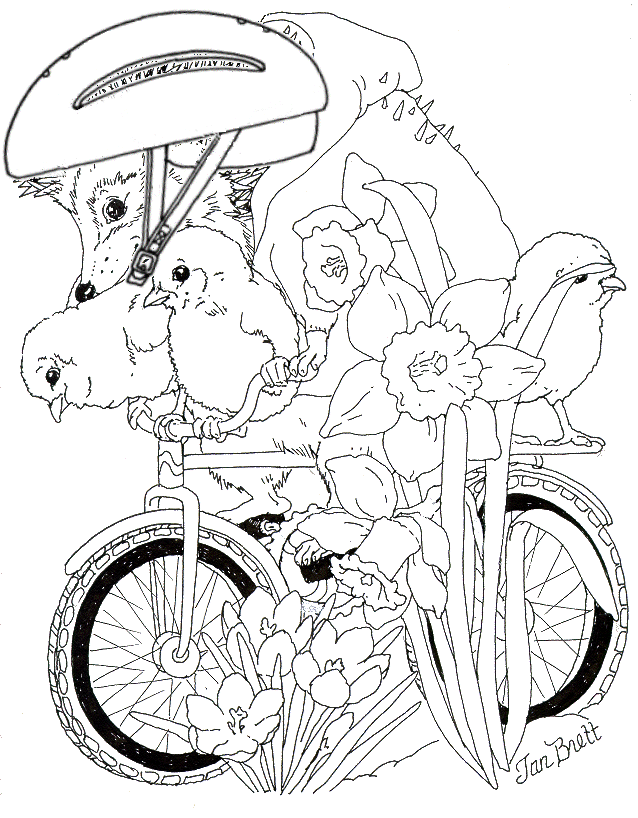 Hedgies Spring Bike Ride By Jan Brett