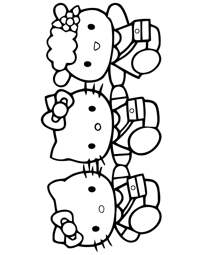 Hello Kitty And Friends Coloring Page