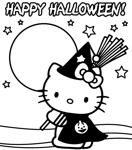 Hello Kitty Happy Halloween Print