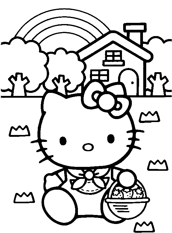 Hello Kitty S For Kids Coloring Page
