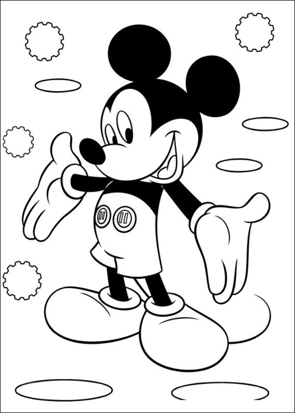 Here Is Mickey Disney S95ee Coloring Page