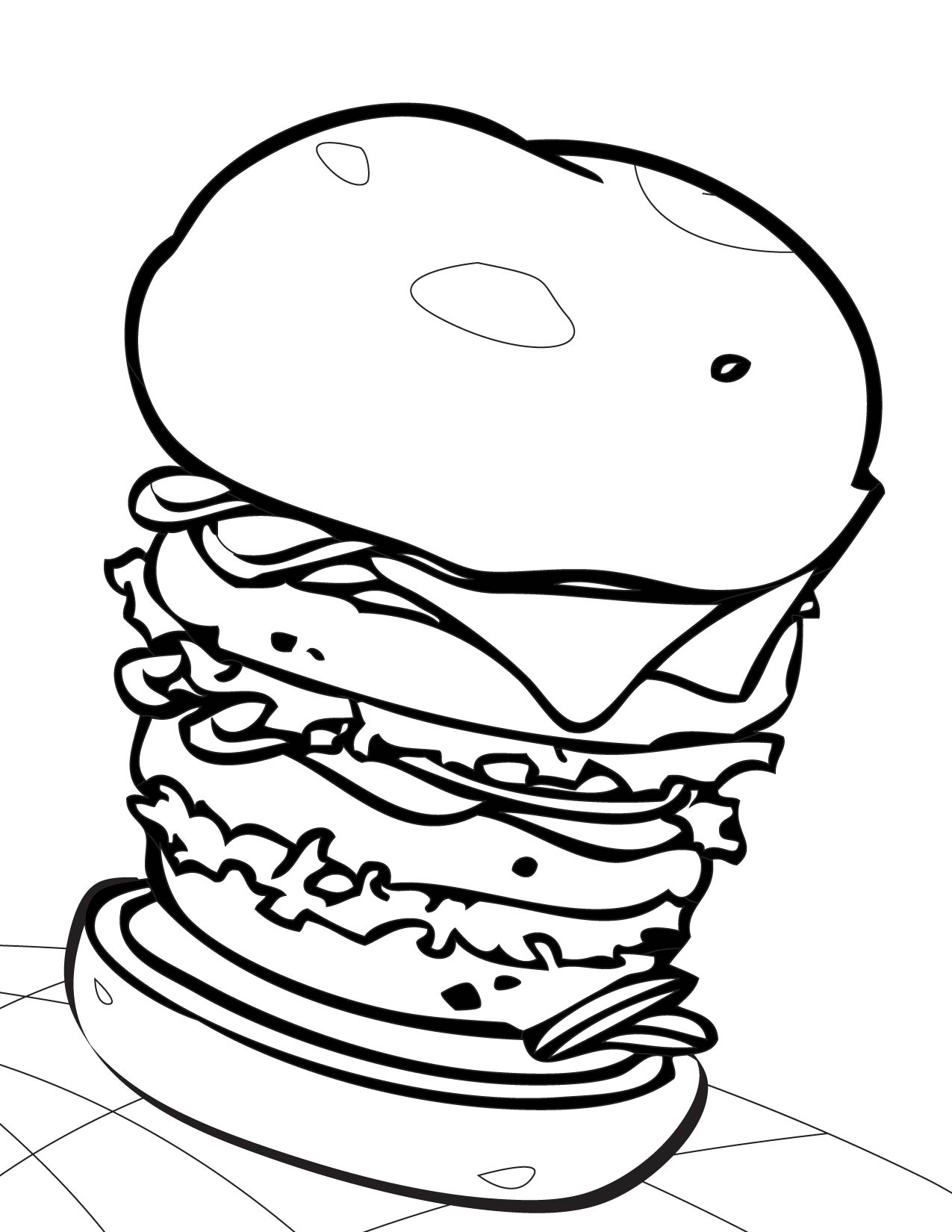 High Stacked Hamburger