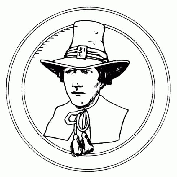Historical Pilgrim Coloring Page