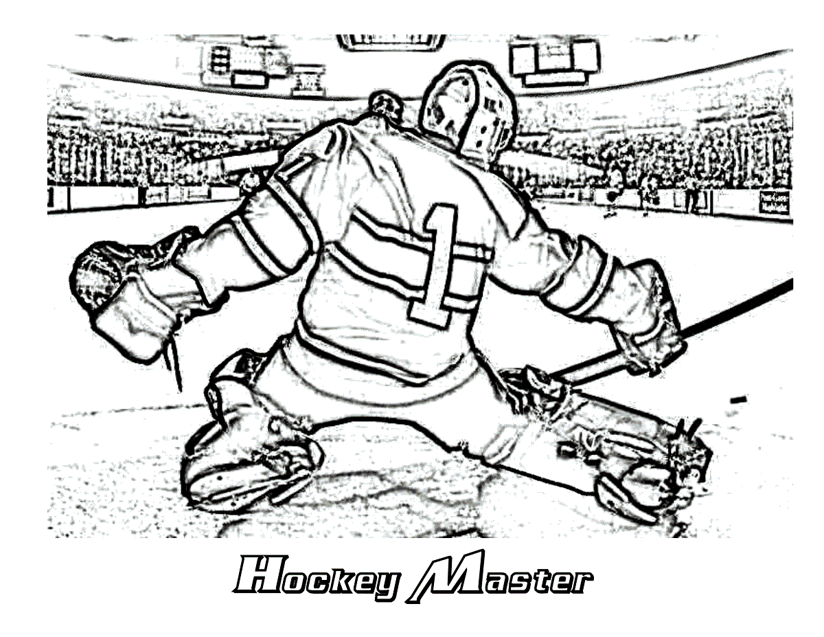 Hockey Goalie Nhl Coloring Page