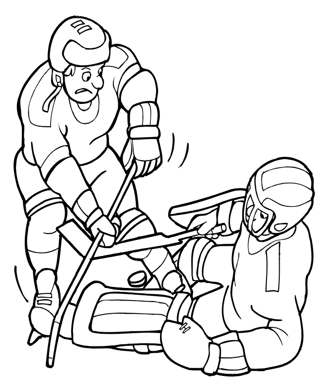 Hockey Ice Coloring Page