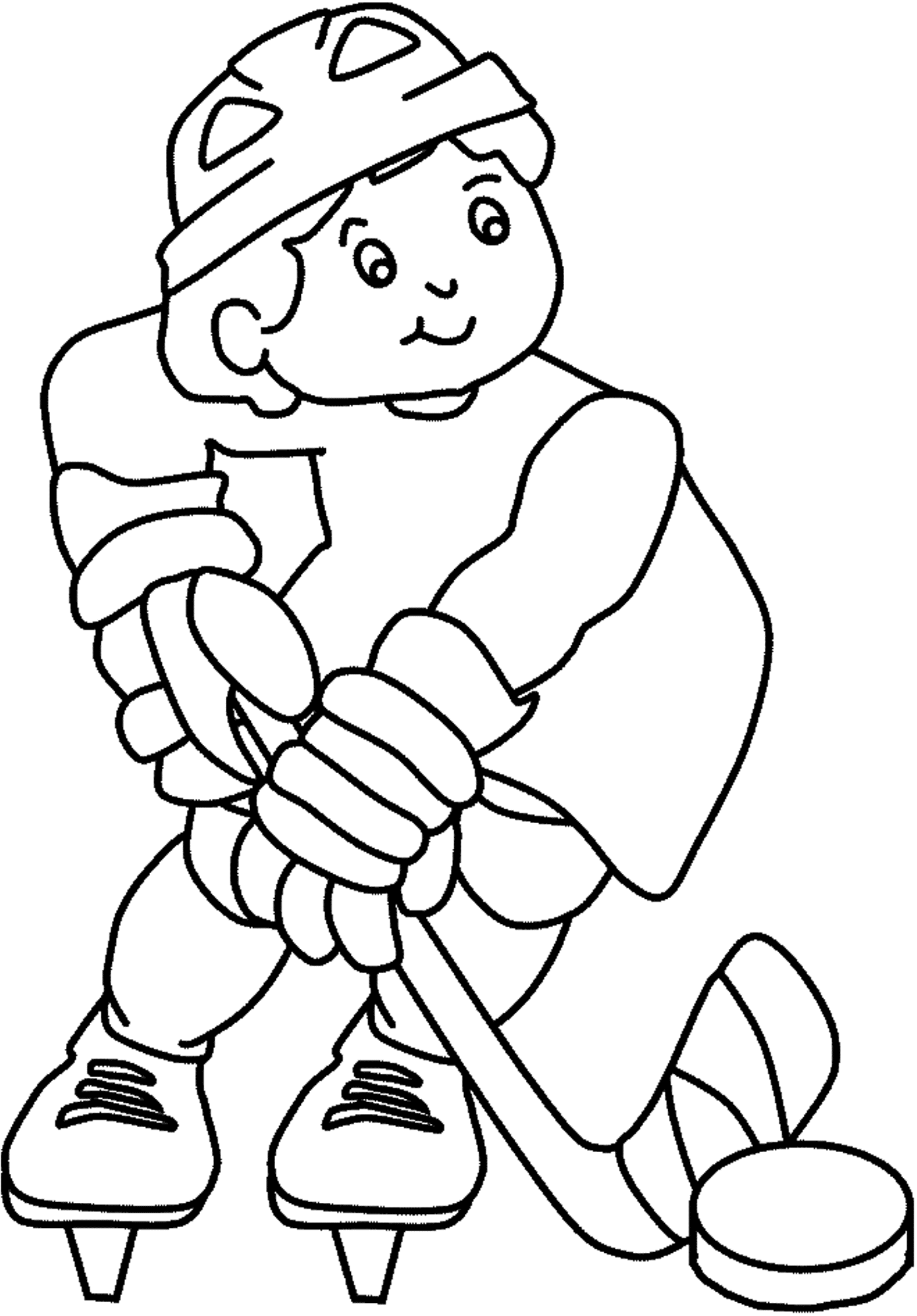 Hockey For Kids Coloring Page