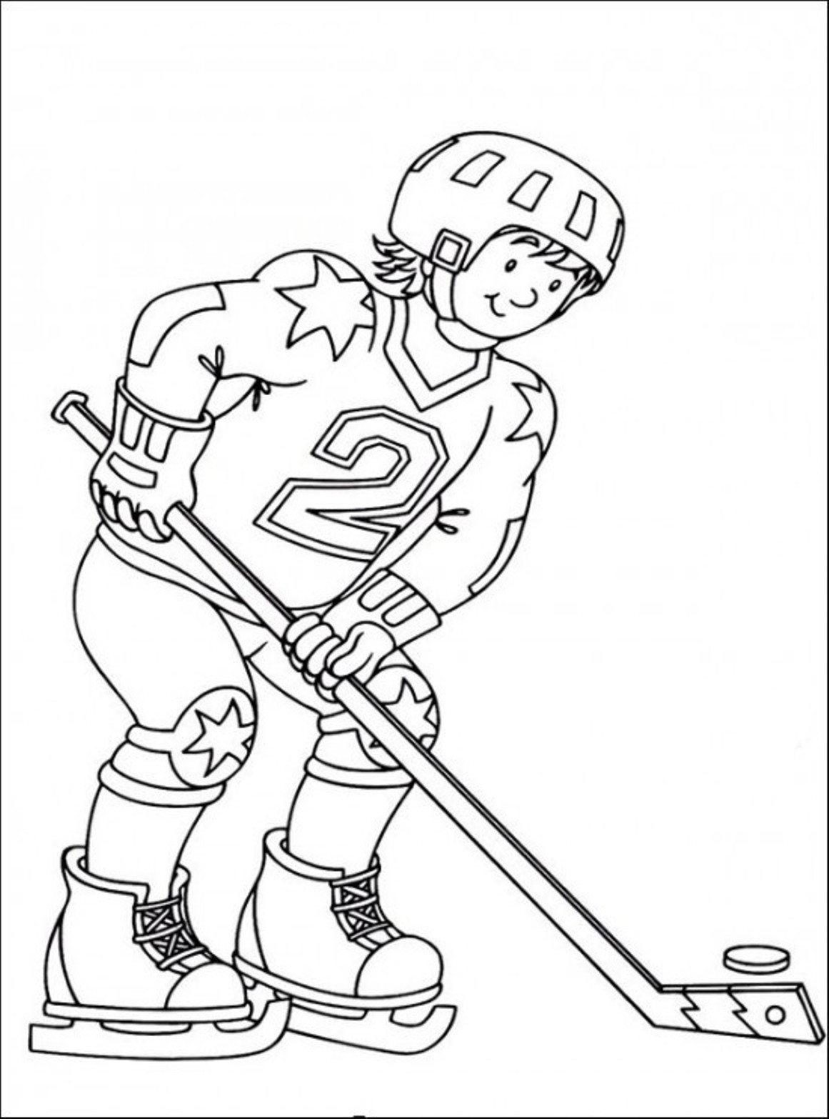 New Hockey Coloring Page