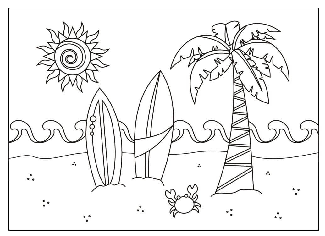 Holiday Summer Coloring Page