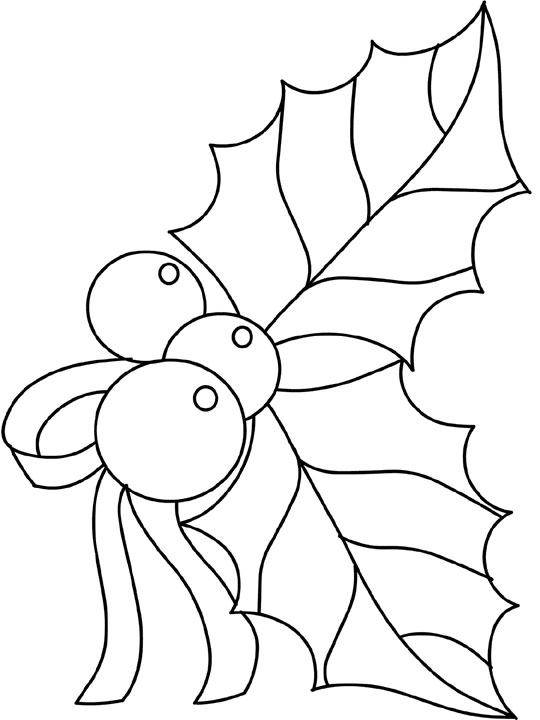 Holly Leavess Coloring Page