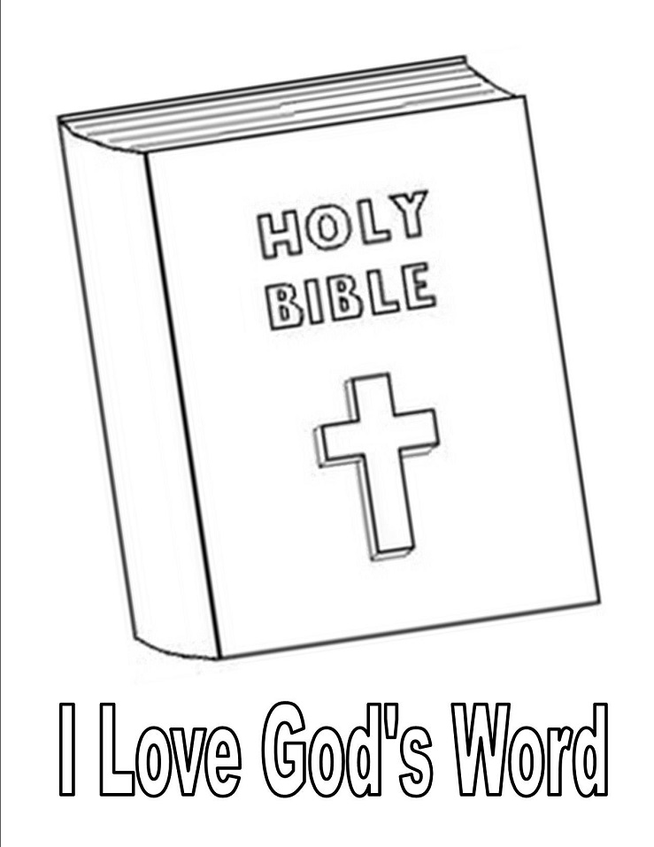 Holy Bible Cool Coloring Page