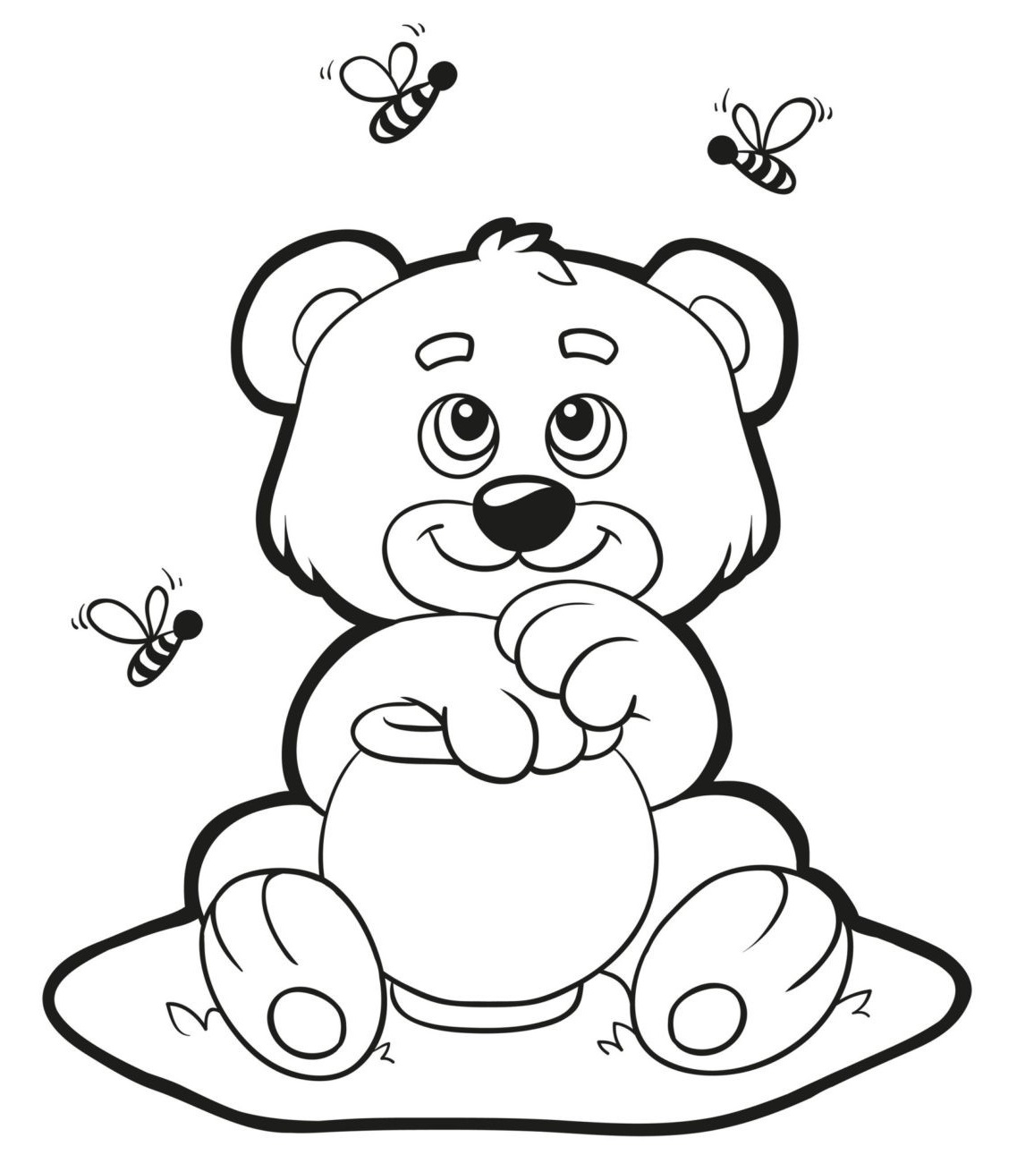 Honey Bear Coloring Page