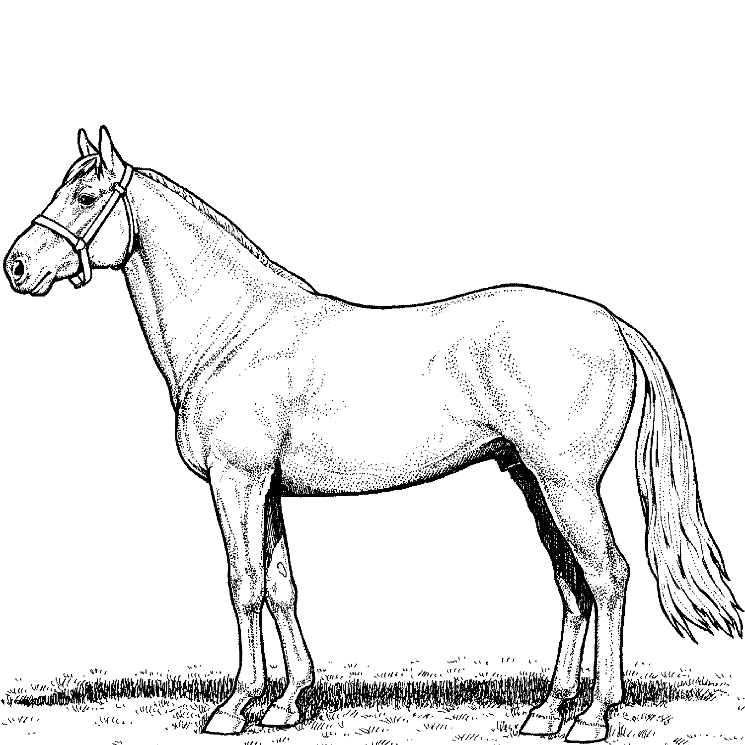 Horse Stallion Coloring Page