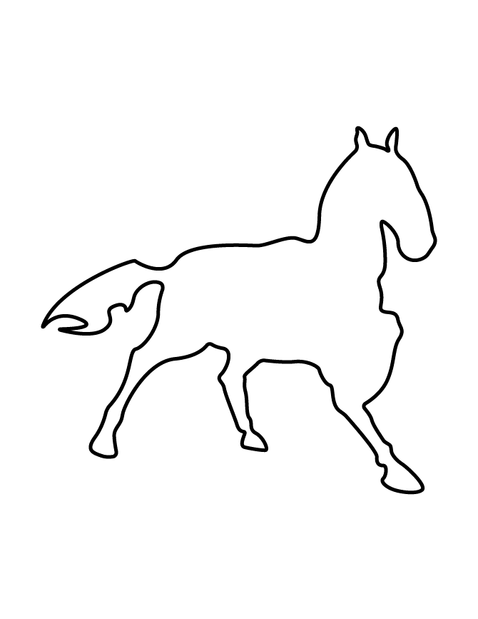 Horse Stencil 111 Coloring Page