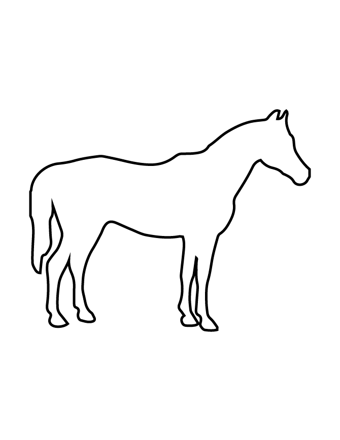 Horse Stencil 119 Coloring Page