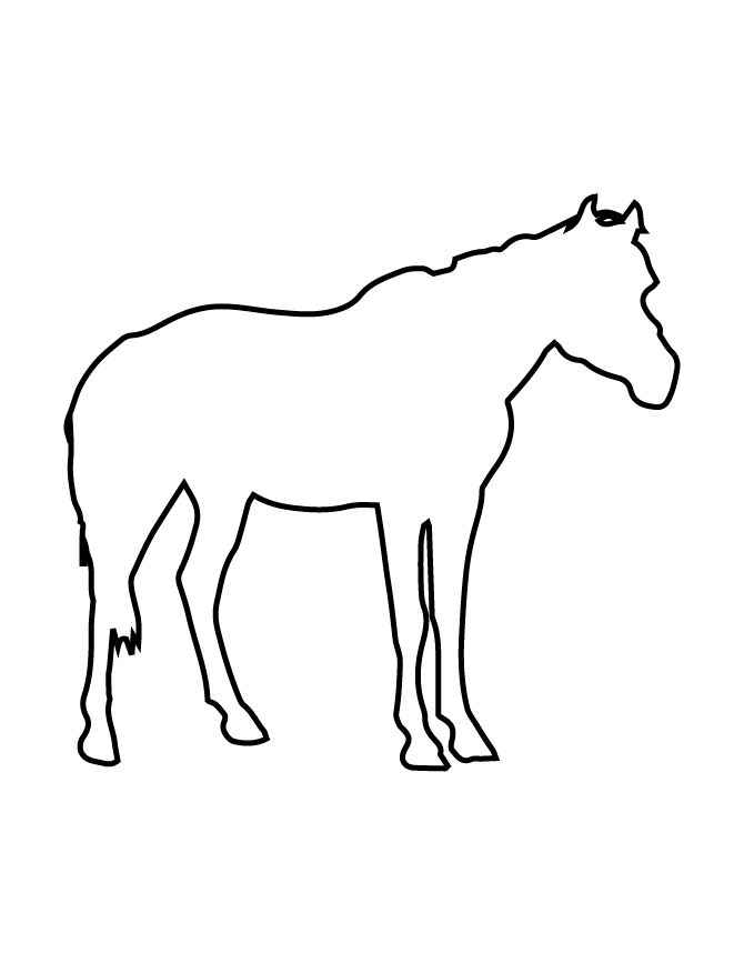 Horse Stencil 161 Coloring Page