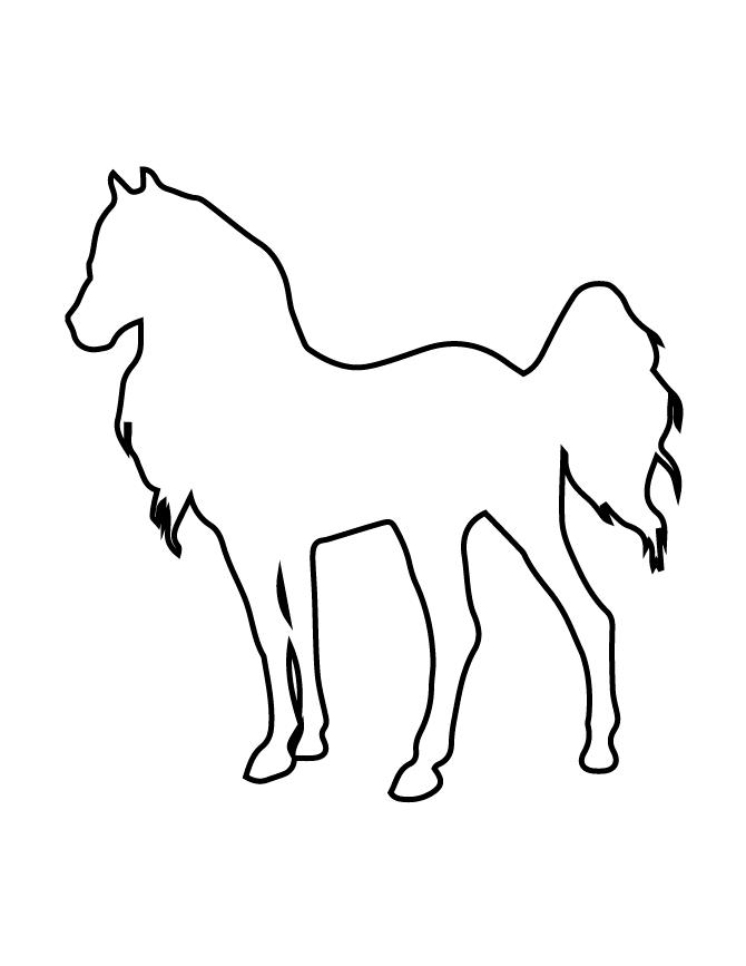 Horse Stencil 169 Coloring Page