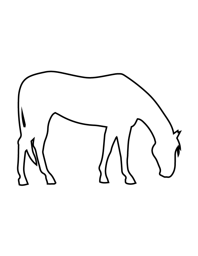 Horse Stencil 181 Coloring Page