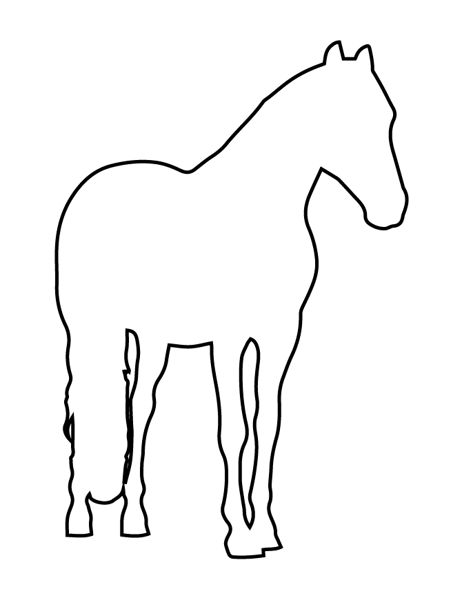 Horse Stencil 189 Coloring Page