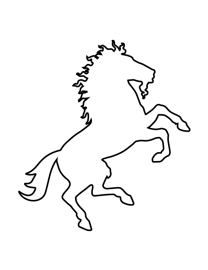 Horse Stencil 20 Coloring Page