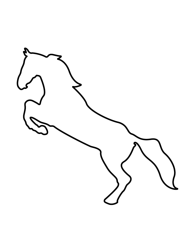 Horse Stencil 29 Coloring Page