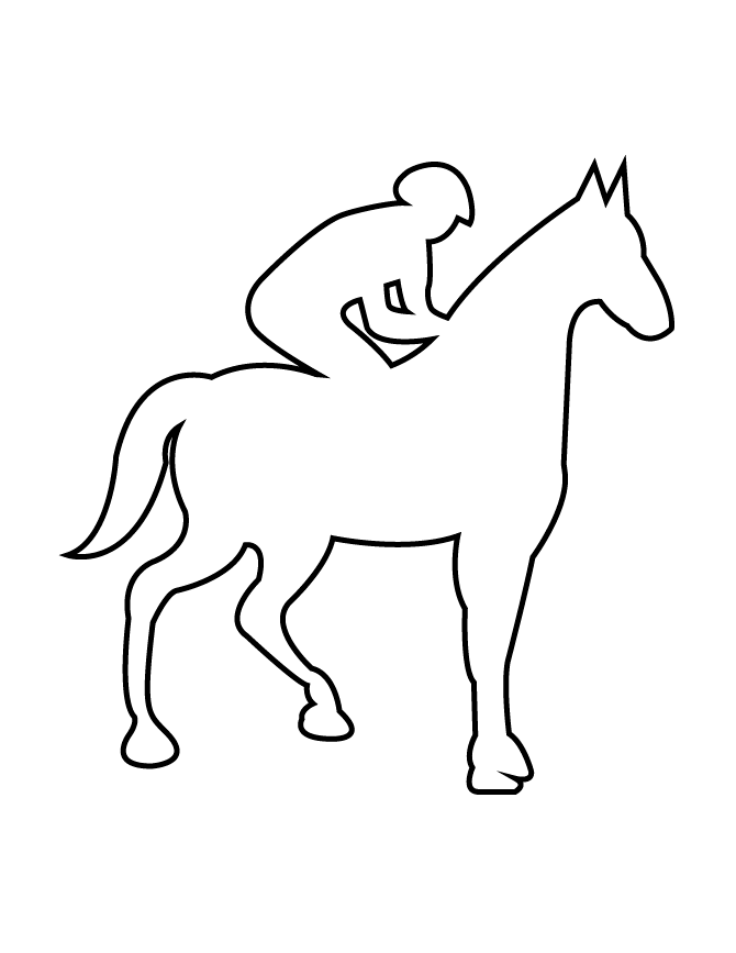 Horse Stencil 59 Coloring Page