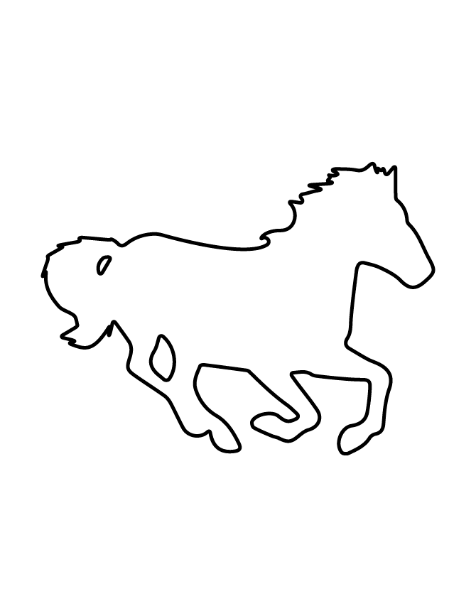 Horse Stencil 60 Coloring Page