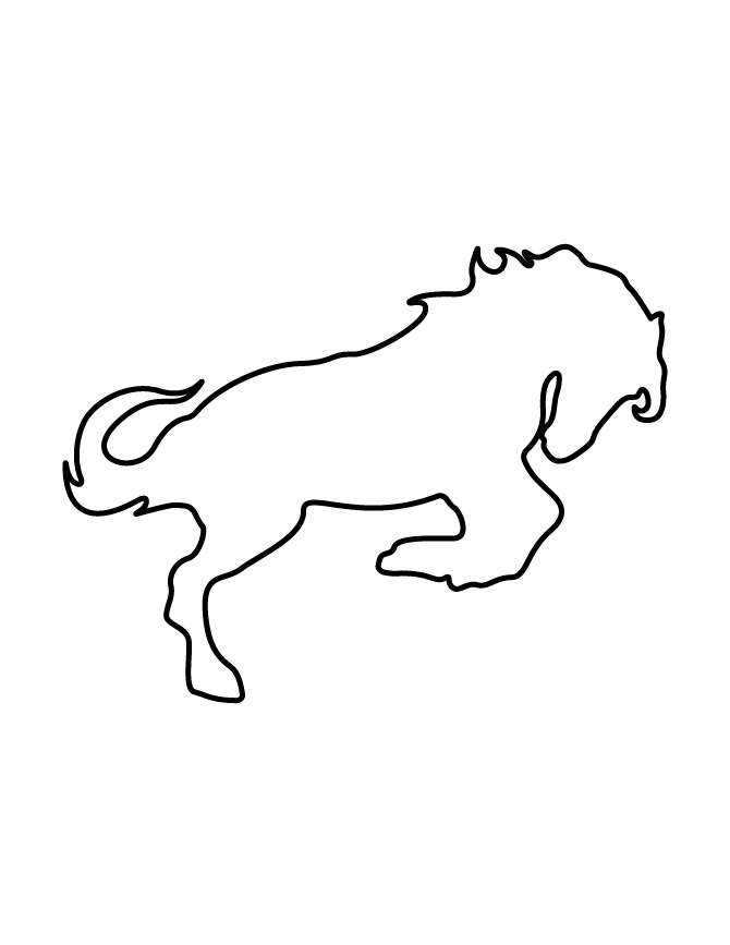 Horse Stencil 69 Coloring Page