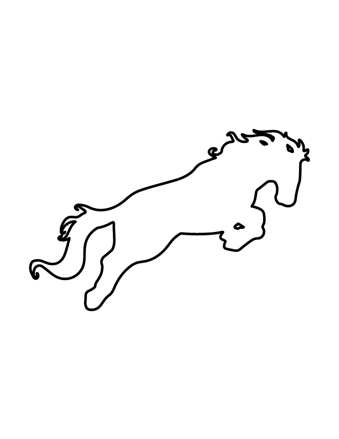 Horse Stencil 78 Coloring Page