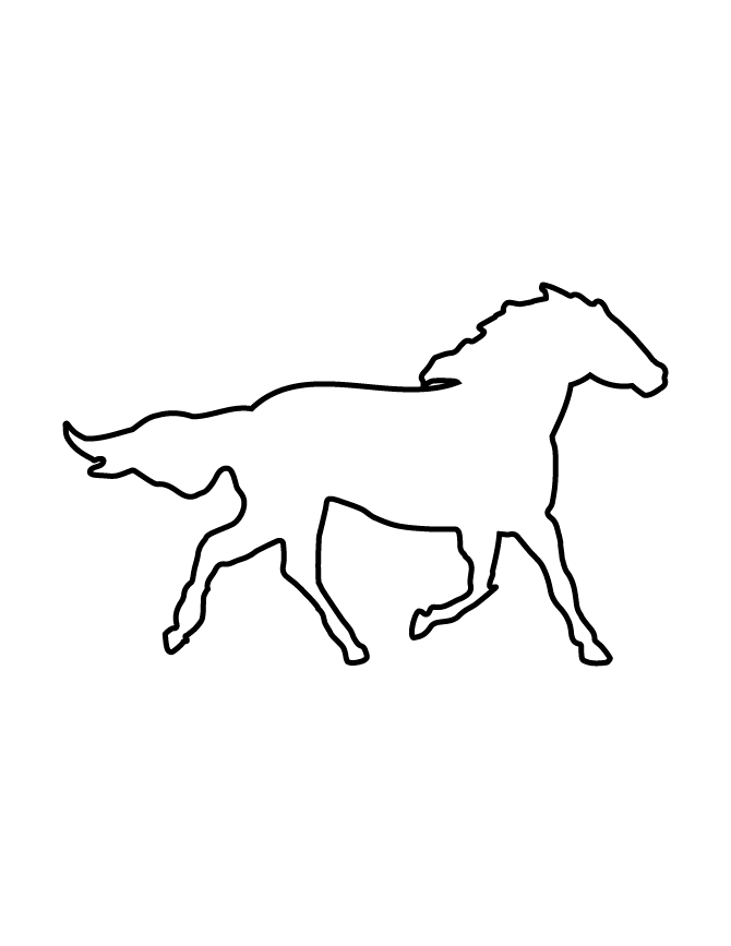 Horse Stencil 79 Coloring Page