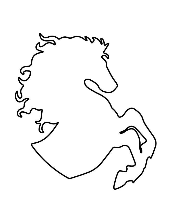 Horse Stencil 907 Coloring Page