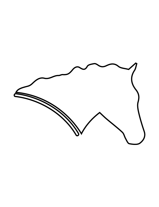 Horse Stencil 908 Coloring Page