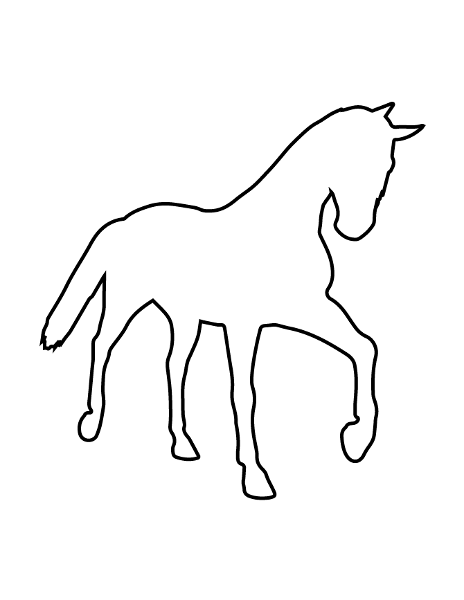 Horse Stencil 922 Coloring Page