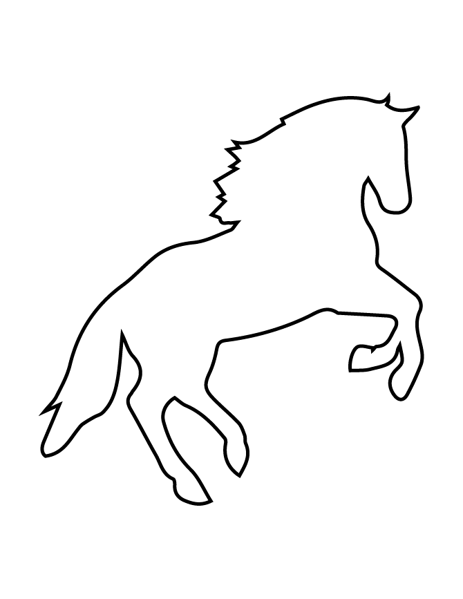Horse Stencil 933 Coloring Page