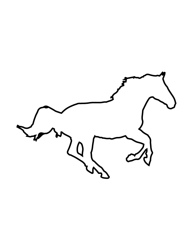 Horse Stencil 936 Coloring Page
