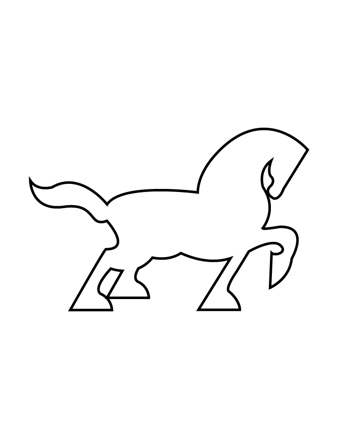 Horse Stencil 95 Coloring Page