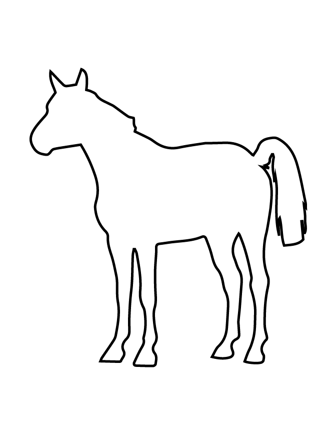 Horse Stencil 955 Coloring Page