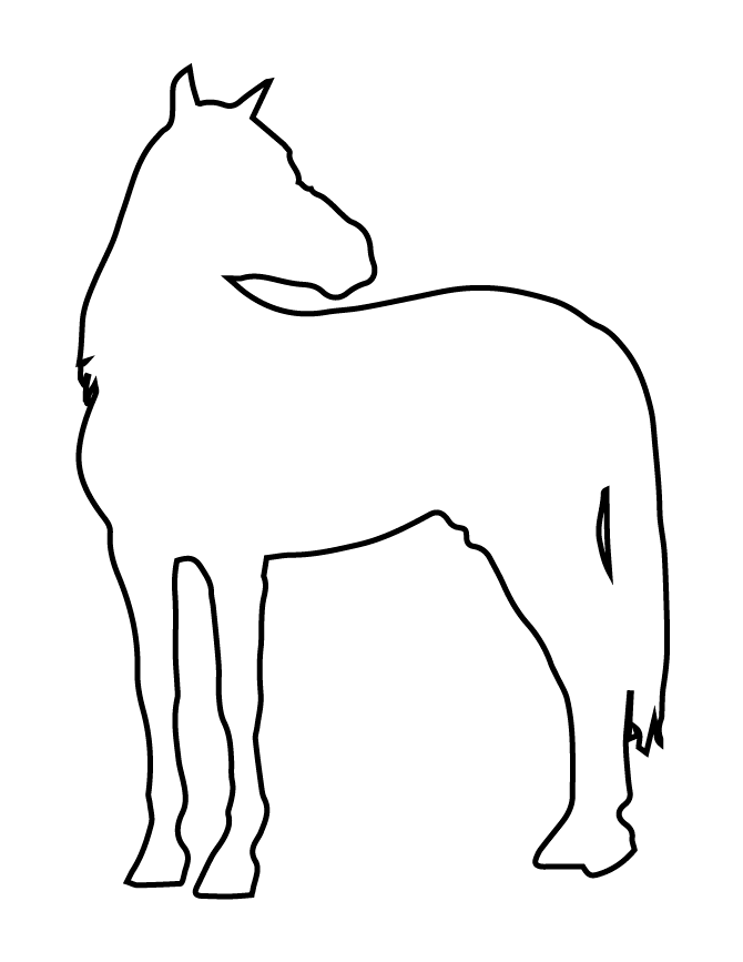 Horse Stencil 960 Coloring Page