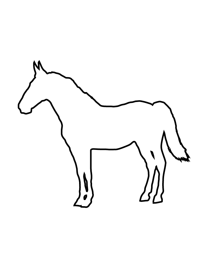Horse Stencil 963 Coloring Page