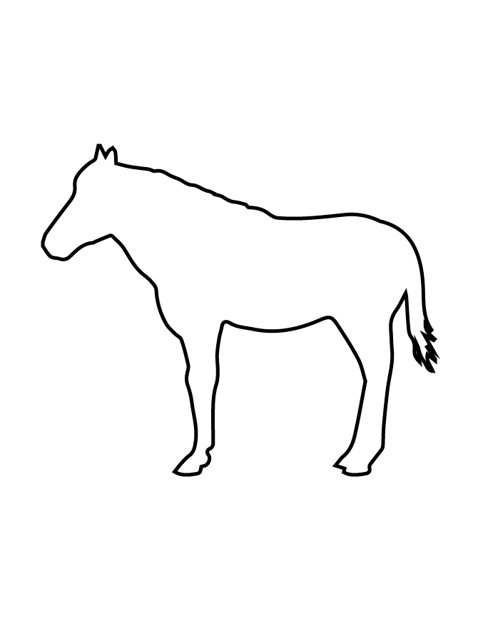 Horse Stencil 966 Coloring Page