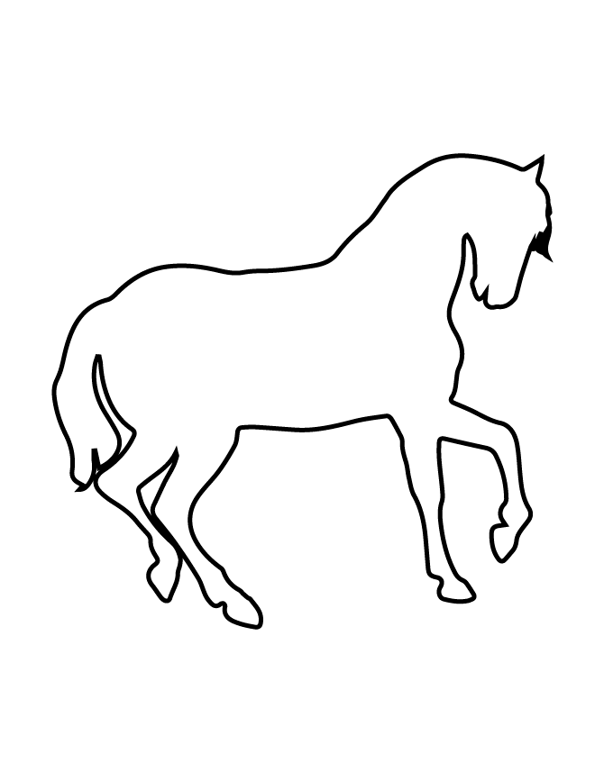 Horse Stencil 967 Coloring Page