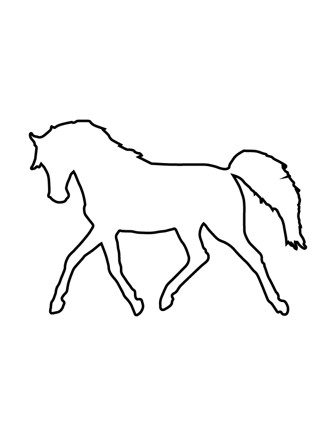 Horse Stencil 969 Coloring Page