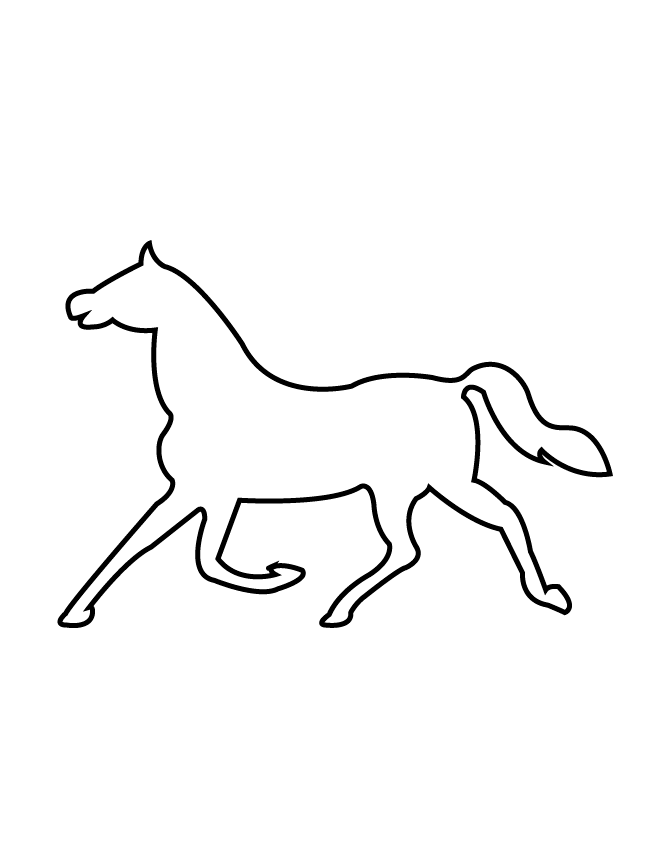 Horse Stencil 97 Coloring Page