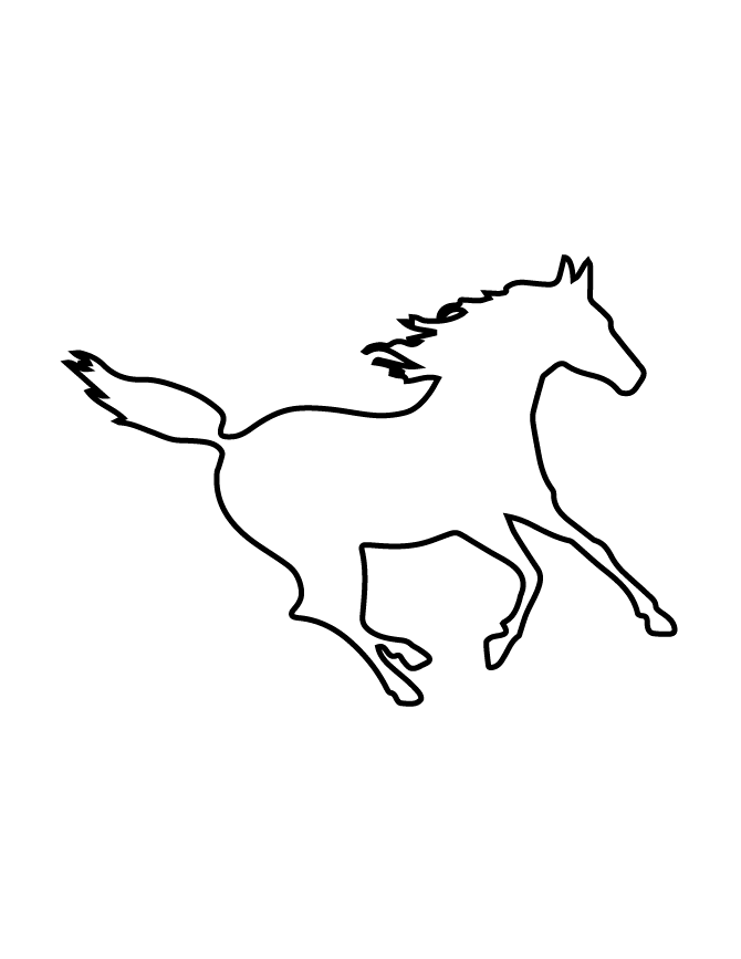 Horse Stencil 970 Coloring Page