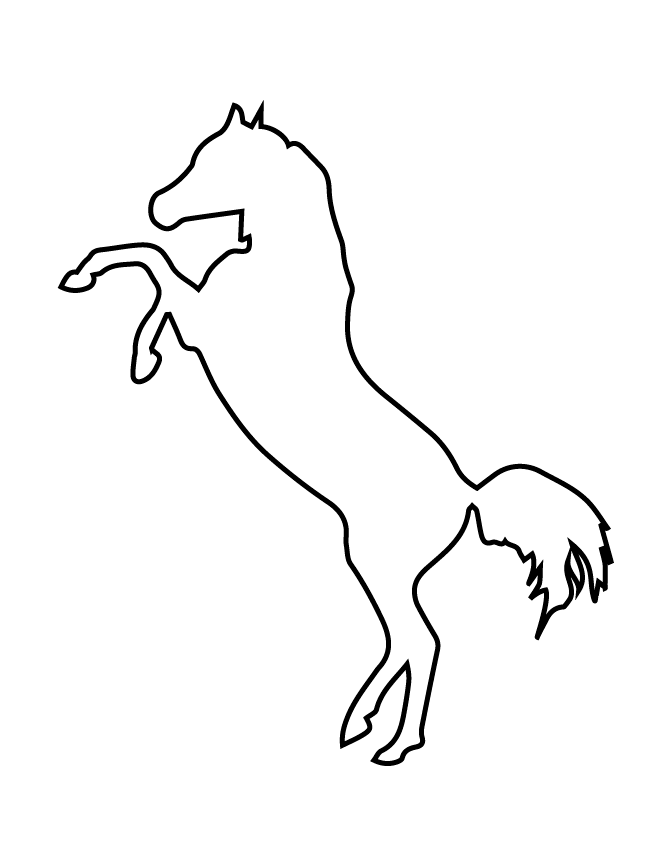 Horse Stencil 984 Coloring Page