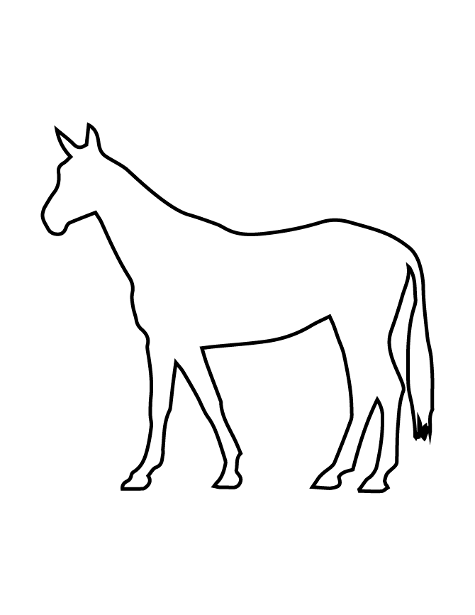 Horse Stencil 990 Coloring Page